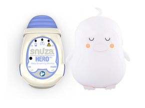 Monitor oddechu SNUZA HERO MD (Wyrób medyczny) + Pingwinek ZOE Lampka LED dla dziecka