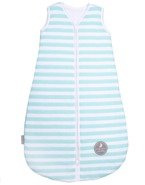Śpiworek do spania dla niemowląt | NATULINO® BABYCOMFORT | Mint Stripes & White | 21-24°C | 2-warstwowy, nieocieplony