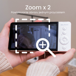 Elektroniczna niania YOKO X5™DUO  z dużym 5" ekranem HD i dwiema kamerami