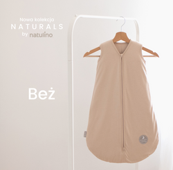 Śpiworek do spania dla niemowląt | NATULINO® NATURALS | beżowy  | 24-27°C | 1-warstwowy