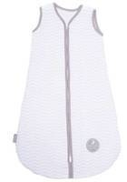 Śpiworek do spania dla niemowląt | NATULINO® SUPERLITE | White Waves & Grey | 24-27°C | 1-warstwowy, nieocieplony