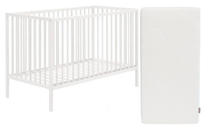 Łóżeczko dla niemowląt Natulino DreamNest 120 x60 z materacem DREAM Plant (pianka z matą lniano-konopną)