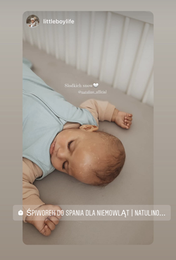 Śpiworek do spania dla niemowląt | NATULINO® NATURALS | seledynowy |100% organic cotton GOTS | 24-27°C | 1-warstwowy