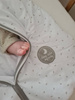 Śpiworek do spania dla niemowląt | NATULINO® BABYCOMFORT | White Leaves & Mint | 21-24°C | 2-warstwowy, nieocieplony
