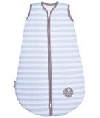 Śpiworek do spania dla niemowląt | NATULINO® BABYCOMFORT | Blue Stripes & Gray | 21-24°C | 2-warstwowy, nieocieplony