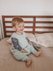 Śpiworek do spania z nogawkami | NATULINO® NATURALS LITTLE WALKERS | seledynowy |100% organic cotton GOTS | 16-20°C | 3-warstwowy, ocieplony
