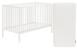 Łóżeczko dla niemowląt Natulino DreamNest 120 x60 z materacem DREAM Plant (pianka z matą lniano-konopną)    