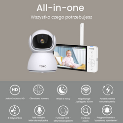 YOKO DREAM Mistrz usypiania: Niania YOKO X5 + Usypiacz dla niemowląt 3w1