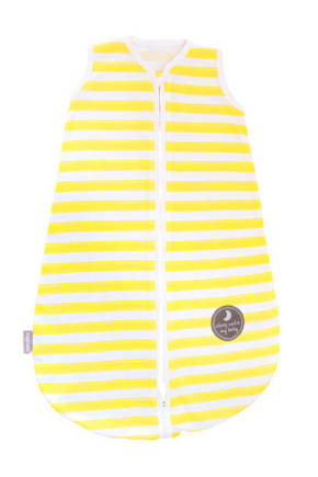 Śpiworek do spania dla niemowląt | NATULINO® SUPERLITE | Yellow Stripes & White | 24-27°C | 1-warstwowy, nieocieplony