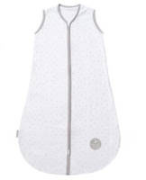 Śpiworek do spania dla niemowląt | Natulino® Superlite | White Leaves & Gray, 24-27C, 1-warstwowy