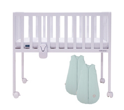 Babysense LUNA 7 Mini GoOrganic łóżeczko dostawne + monitor oddechu Babysense 7 (Wyrób medyczny) + 2 śpiworki Natulino