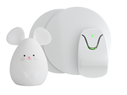 Monitor oddechu BABYSENSE 7 (Wyrób medyczny) + Myszka LUCA by Natulino Innovations | Lampka nocna LED dla dziecka