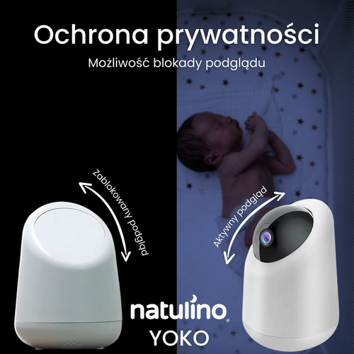 Oddychające łóżeczko dostawne Natulino SO SAFE w zestawie Inteligentna niania na smartfon Natulino YOKO