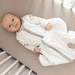 Śpiworek do spania dla niemowląt | NATULINO® COSYNITES | White Waves & Gray | 16-20°C | 3-warstwowy, ocieplony